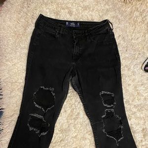 Black ripped jeans